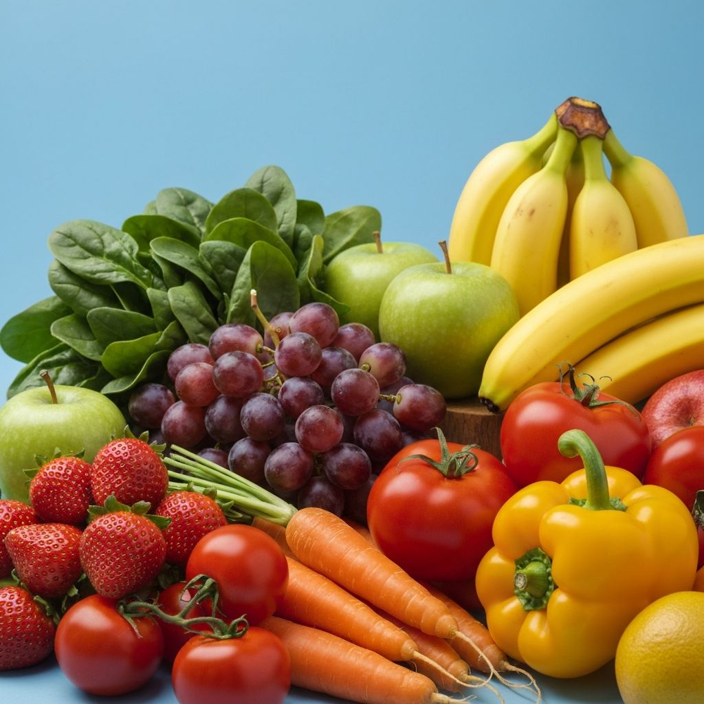 Buah dan sayuran berwarna